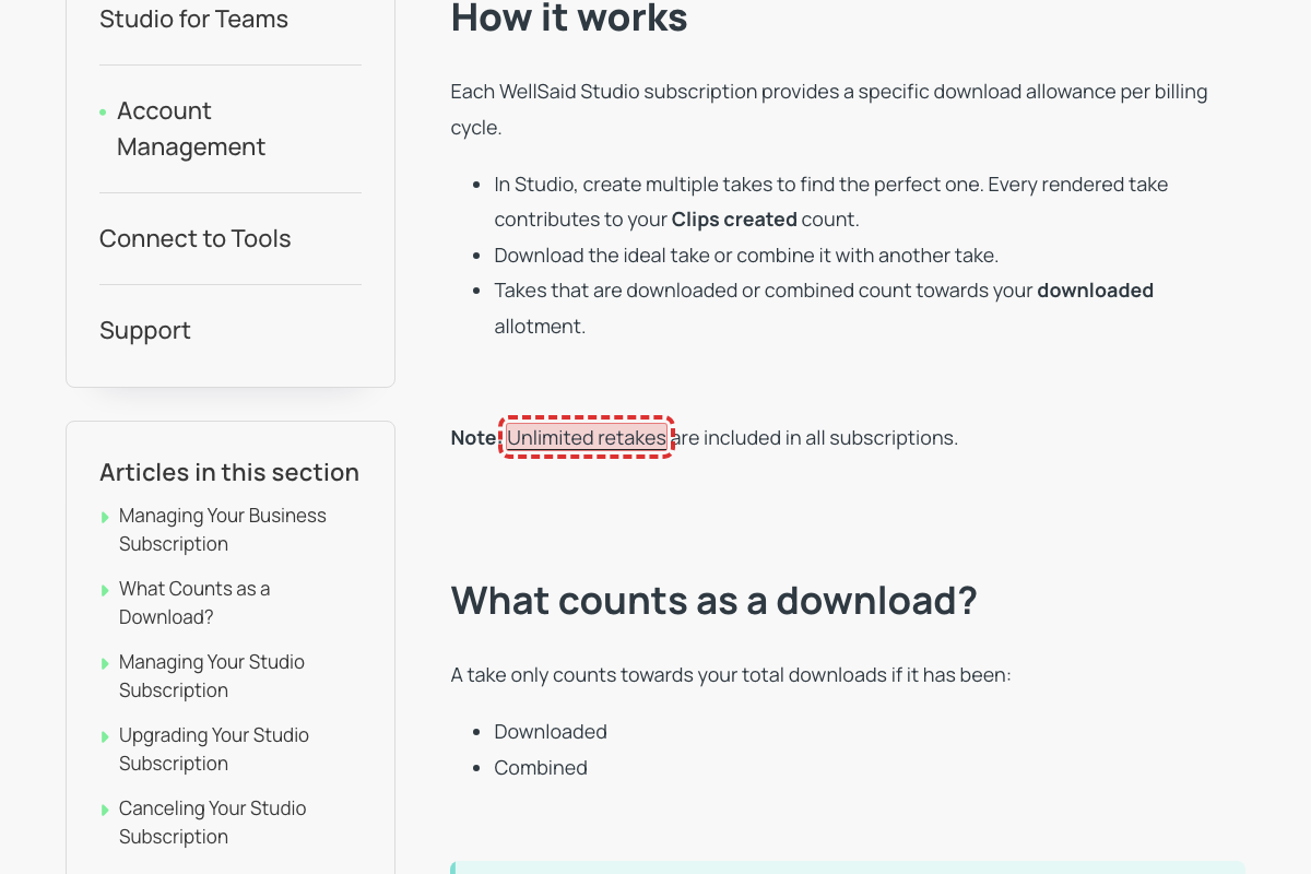help.wellsaid.io/…/39150407307923-What-Counts-as-a-Download